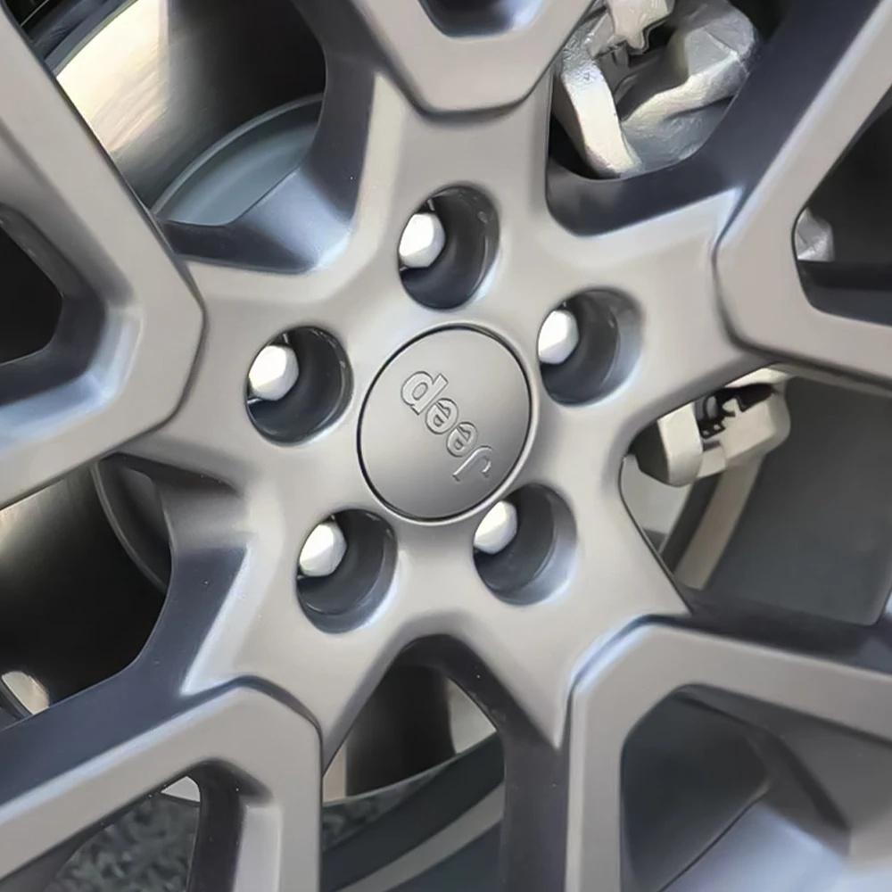 55mm 64mm Auto Wheel Hub Center Cap 4PCS for Jeep Renegade Wrangler JK JL Grand Cherokee Compass Gladiator Tire Rim Cover AMT1