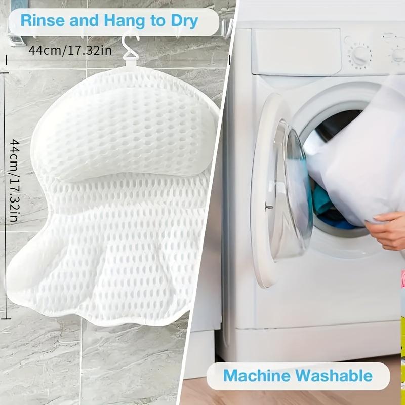 1 шт. Роскошная подушка для ванны с 3D воздушной сеткой и надежными присосками | Поддержка шеи/спины, машинная стирка, для дома/спа