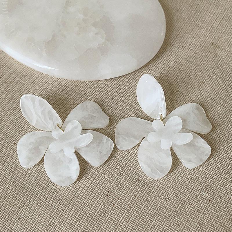 Серьги-гвоздики Super Fairy Ink Big Flower, женские, ретро, нишевые, преувеличенные, элегантные, универсальные серьги