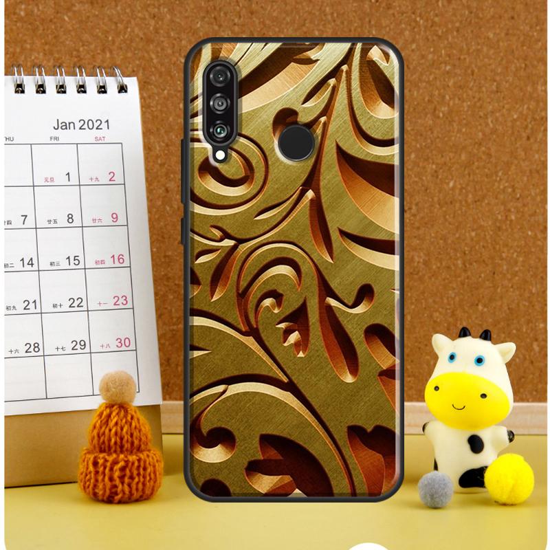 Золотой чехол с цветочным узором для Huawei Nova 5T 3i 7i 8i 11i Y60 Y70 Y90 Y91 Y61 9 10 SE P30 P40 Lite P60 Pro