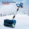 Battery Powered Eletric Snow Shovel, Cordless Snow Blower With Directional Plate & Adjustable Front Handle