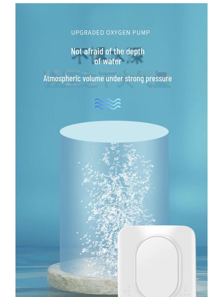 Бесшумный двухотверстийный кислородный насос для небольших аквариумов и емкостей для рыб