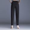 Весенне-осенние женские повседневные модные брюки с высокой талией в стиле Харадзюку, однотонные элегантные свободные брюки, офисные женские простые брюки, уличная одежда