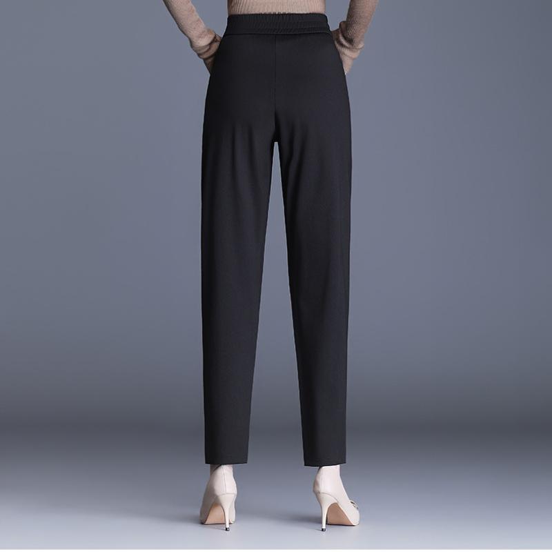 Весенне-осенние женские повседневные модные брюки с высокой талией в стиле Харадзюку, однотонные элегантные свободные брюки, офисные женские простые брюки, уличная одежда