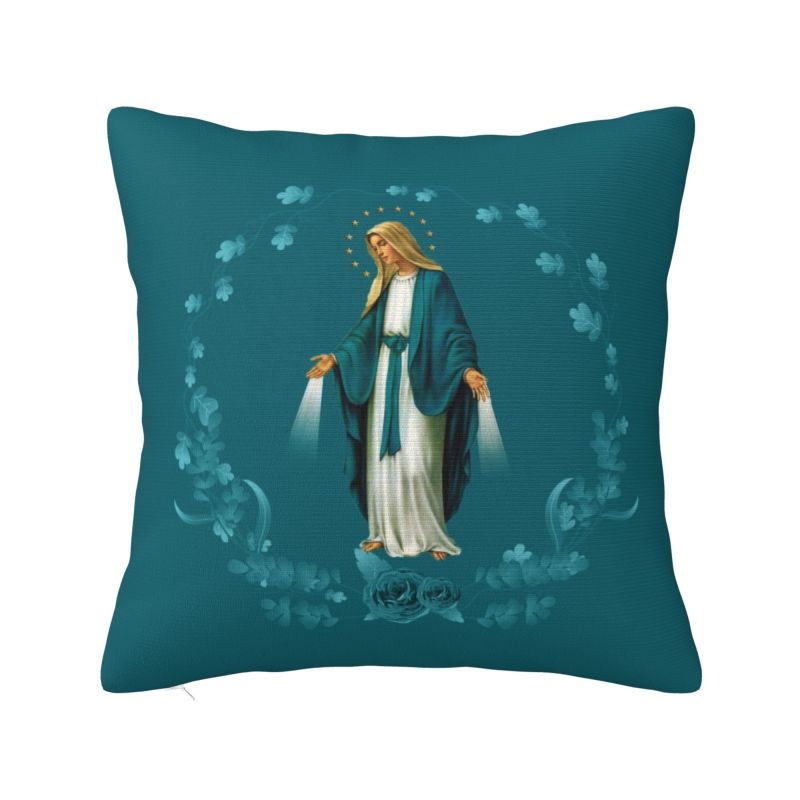 The Virgin Mary Modern Throw Pillow Covers Decoration Christian Mexico Mexican Chair Cushion