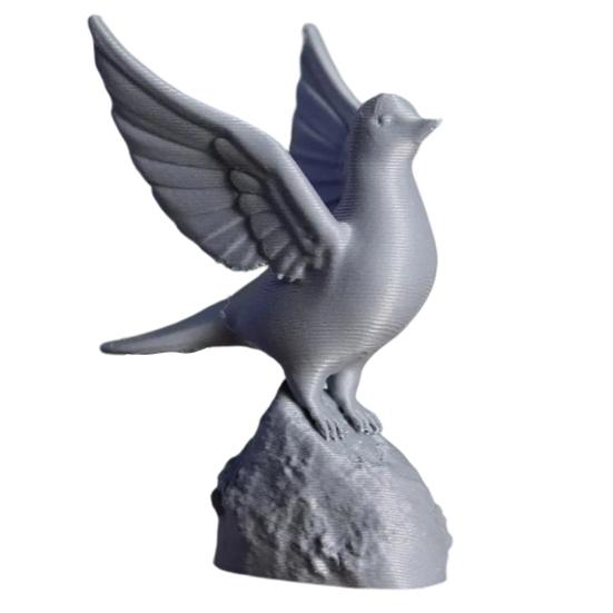 Художественная фигурка птицы, голубь на скале, 3D-печать, со стабильным основанием, фигурка в подвижной позе, орнамент, фигурка в стиле скандинавского минимализма, для