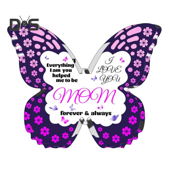 Акриловое украшение в виде бабочки. Подарок маме от дочери или сына. Прозрачное настольное украшение на День матери. Подарок на День святого Валентина.