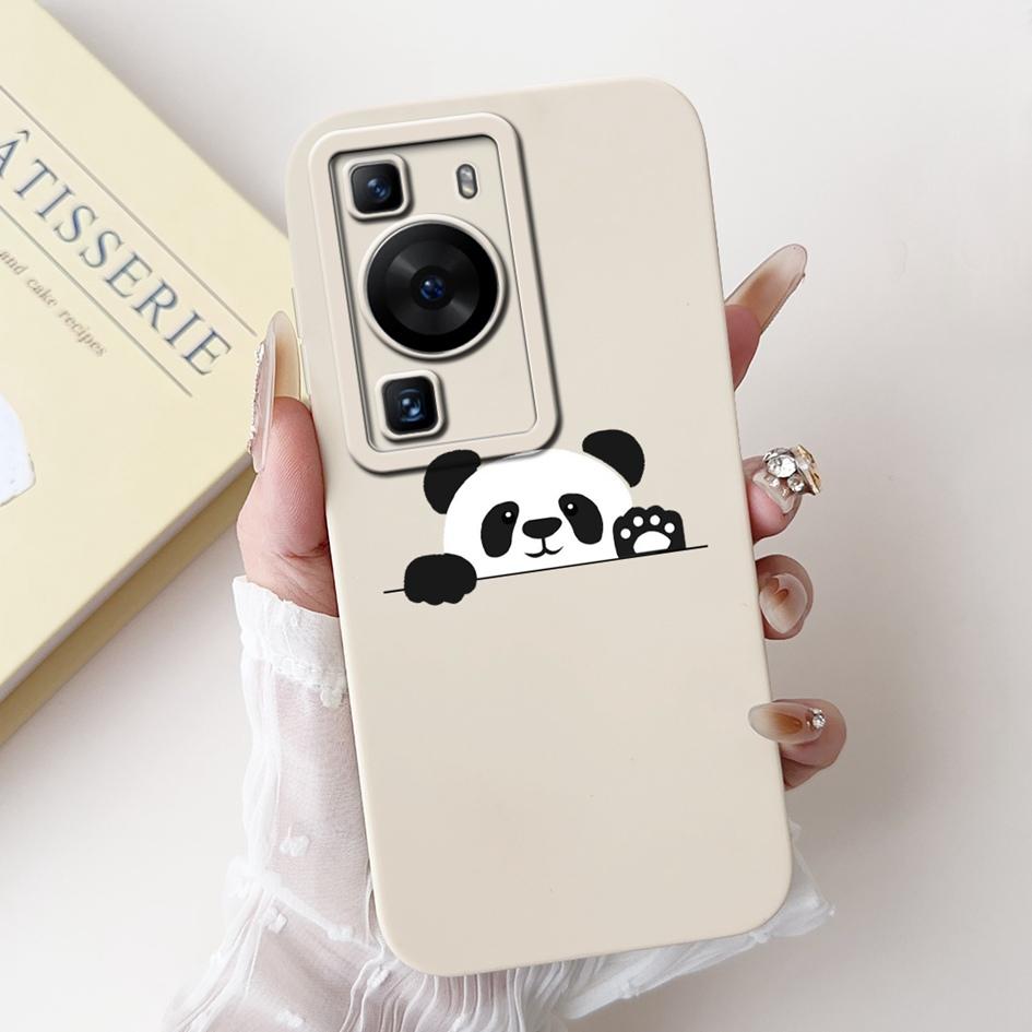For Huawei P60 Pro Case MNA-LX9 Shockproof Cover Cute Cartoon Square Lens Protection Bumper For Huawei P60 Art P 60 P60Pro Funda