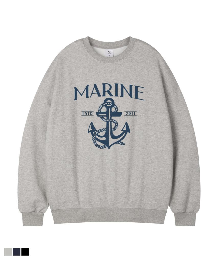 TOPBOY Marine Oversized Printed Sweatshirt