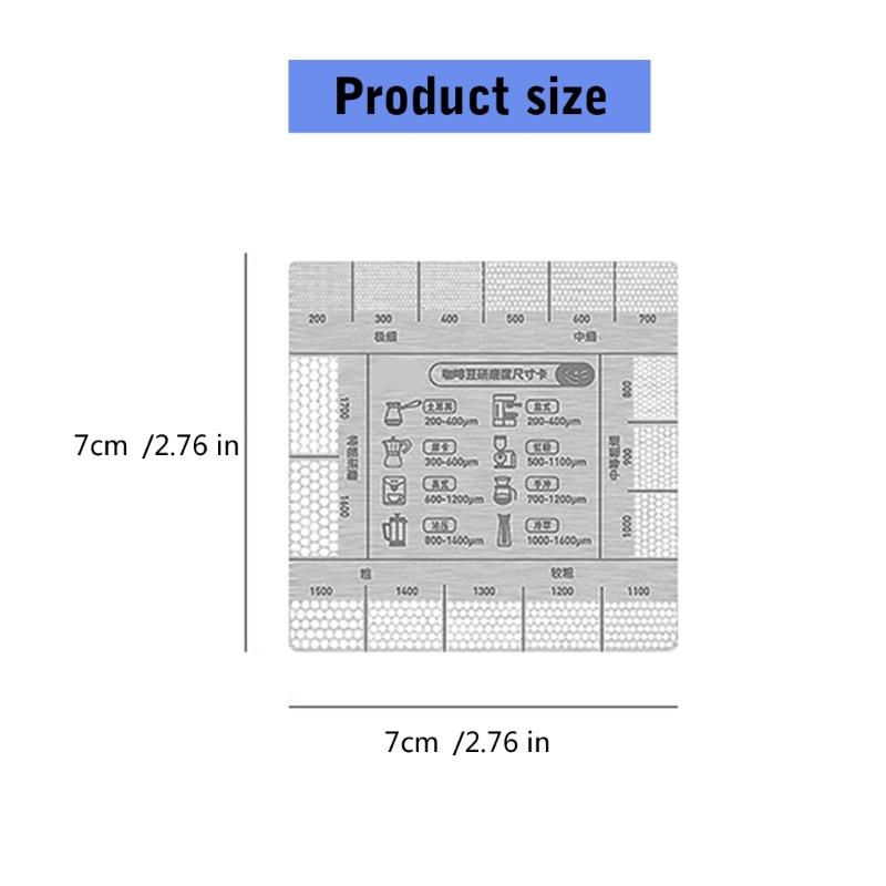 Карточка-справочник по помолу кофе Таблица размеров помола для точного заваривания и усиления вкуса для дома, кухни и кафе