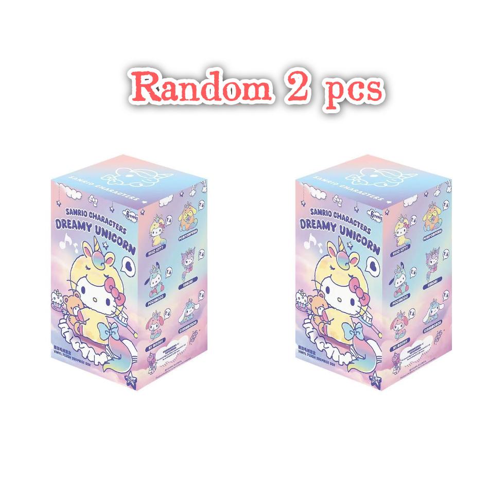 Новая серия Sanrio Dream Unicorn Виниловая Плюшевая Слепая Коробка Милые Мультяшные Хелло Китти Куроми Подвески Украшение для Сумки Девочки Игрушки Подарки