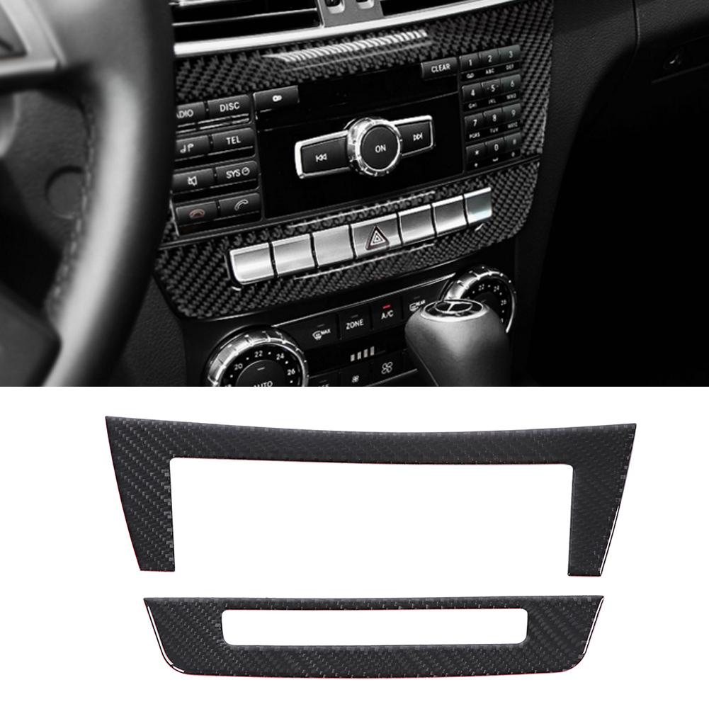 Carbon Fiber Car Console Central Control Panel Cover Trim for Mercedes Benz W204 Classic Style