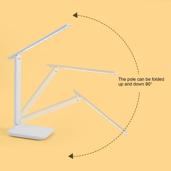 3 режима затемнения, сенсорное управление, складная настольная лампа, USB перезаряжаемая батарея, светодиодная лампа для чтения, домашний декор