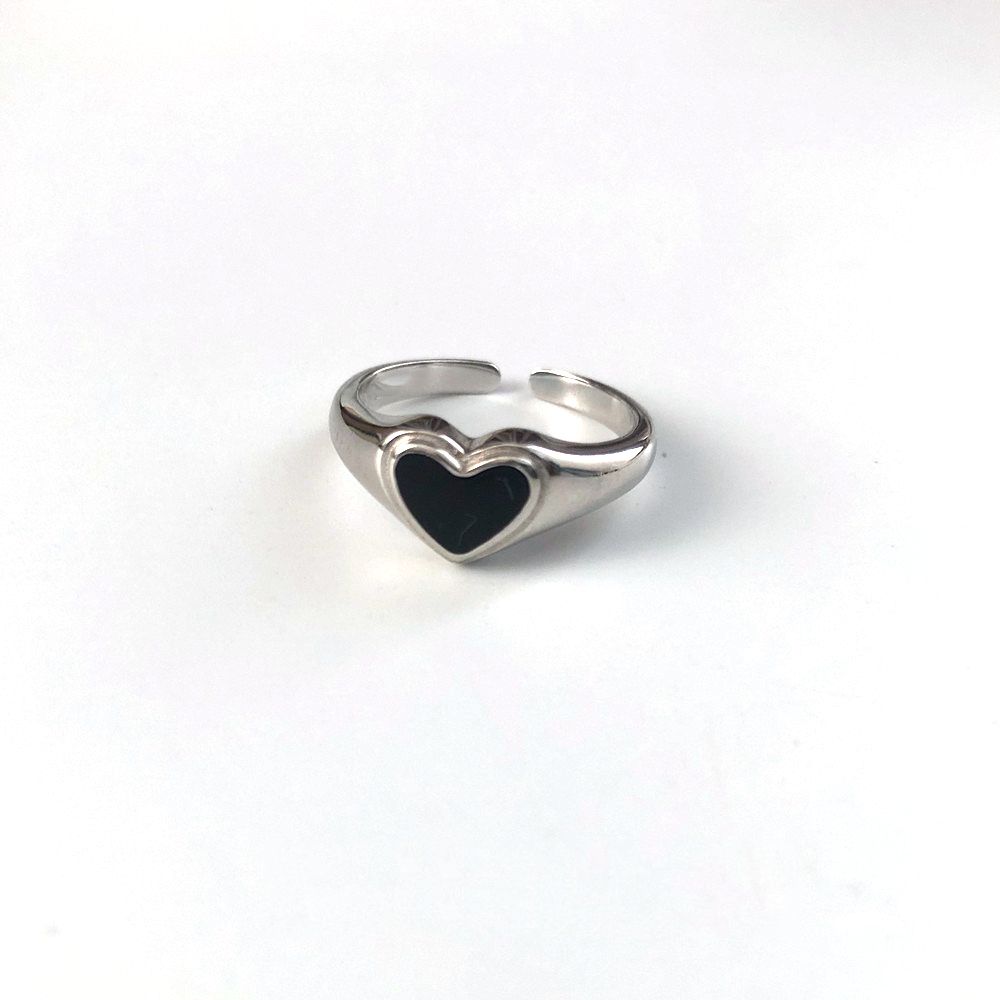 Gifts Index Finger Ring Geometric Heart Stackable Rings Korean Style Heart Chain Ring Women Rings
