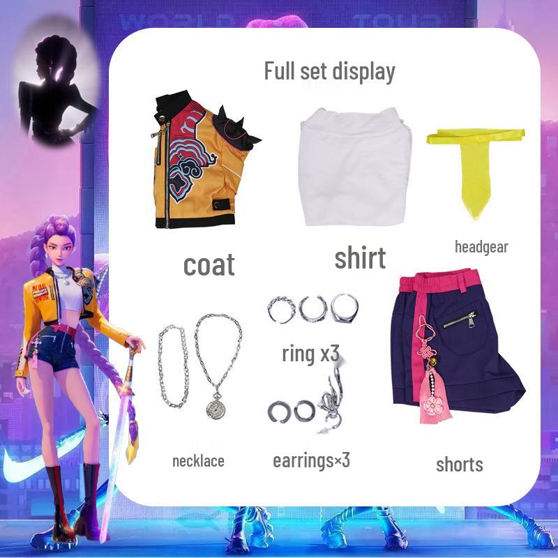 Костюм для косплея Хантер Герлз K-POP звезды: Люми, Мила, Зои Аниме Персонаж Сценический Костюм.