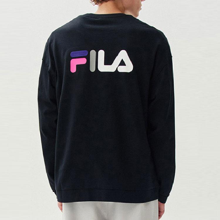 Fila Простой повседневный вязаный свитер унисекс, черный F71U048205F-BK