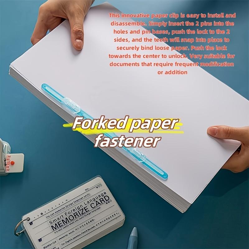 10pcs Binding Clips Strip Kawaii 2 Hole Loose Leaf Clips A4 Paper Fasteners DIY Scrapbook File Folder Notebook Accessories
