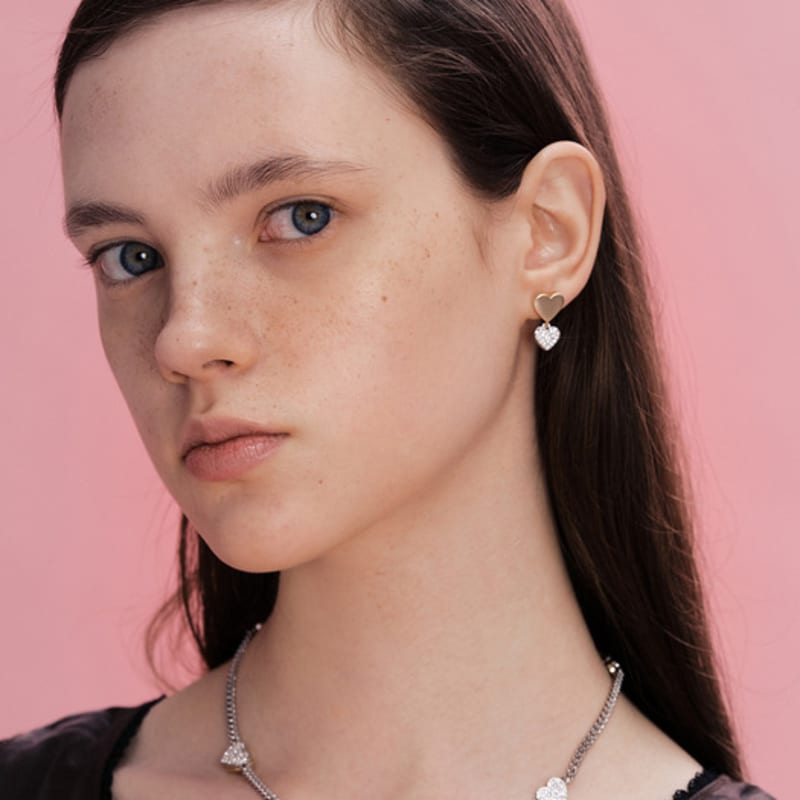 VINTAGE HOLLYWOOD Essential Heart Earrings_VH2412EA003M