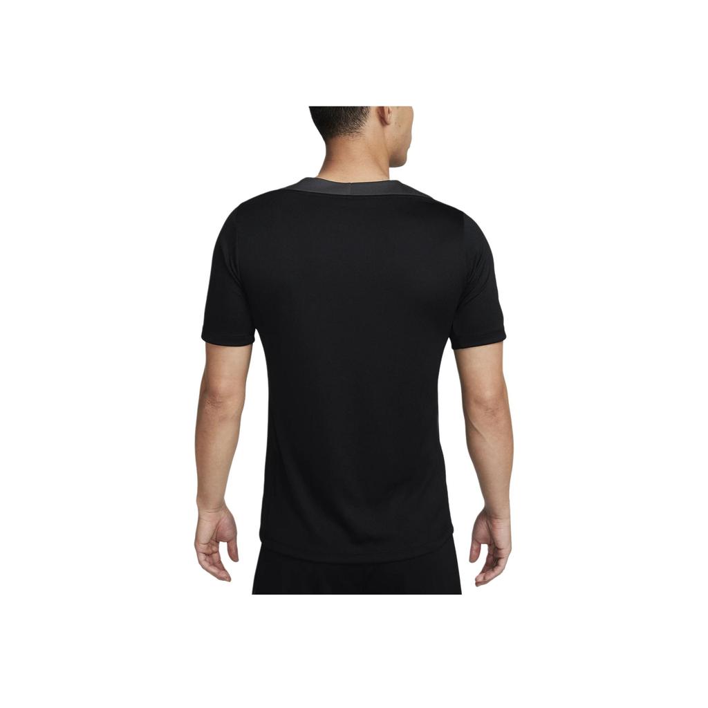 Nike Dri-Fit Strike однотонный повседневный пуловер с круглым вырезом, футболка с коротким рукавом, мужские топы, черный FN2400-010