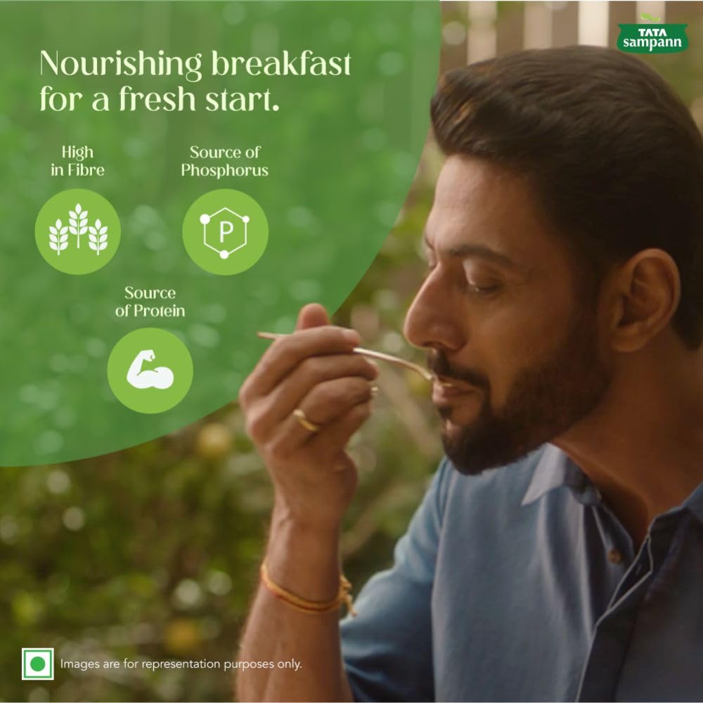 Tata Sampann Red Rice Poha Flakes High Dietary Fiber Healthy Breakfast 500 g