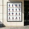 Постер Тренировка по Тайцзи на стуле Без рамки Постер с комплексом Тайцзи Четкие визуальные инструкции Таблица упражнений сидя для пожилых людей Новичков Мягкий стул