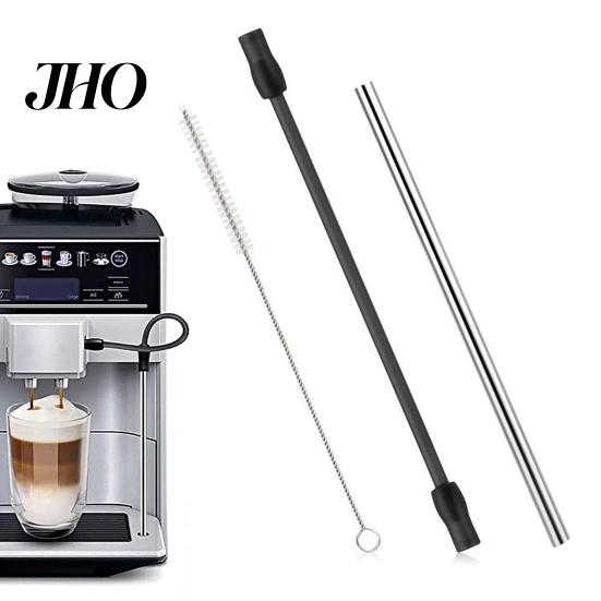 High Temperature Resistant Milk Hose Coffee Machine Kit for Siemens Replacement Tube with Cleaning Brush Stainless Steel Pipe Bosch Silicon