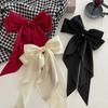 Elegant Bow Ribbon Hair Clip Fashion Satin Spring Clip Hair Pin Retro Headband With Clips Girls Hair Accessories