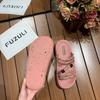 Summer Slippers Women's New Fashion Internet Celebrity Outer Wear One Word with Flat Bottom Cool Slippers Seaside Casual Thick-soled Beach Shoes