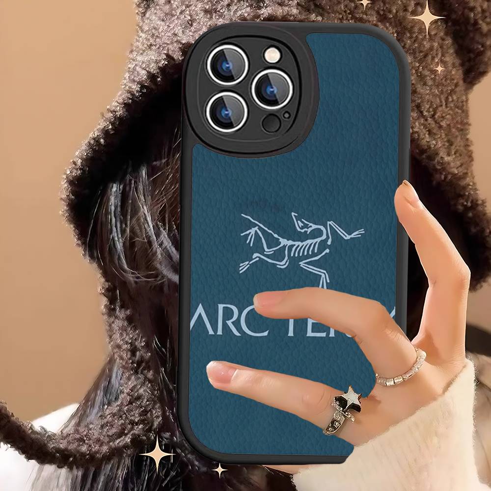 Classic Outdoor Brand A-Arc T-Teryx Phone Case For IPhone 16 15 14 13 Pro Max 11 12 Plus Leather Silicone Cover