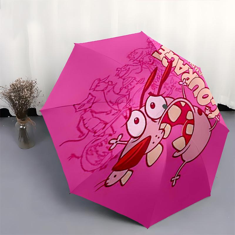 1pc courage dog Automatic Open Close Umbrella with 8-Rib Windproof Canopy Compact Portable Travel Umbrella10263