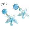 Ocean Theme Vacation Jewelry 1 Pair Starfish Drop Earrings, Summer Beach Dangle Stud Holiday Resort Wear Earrings Themed Coastal for Parties