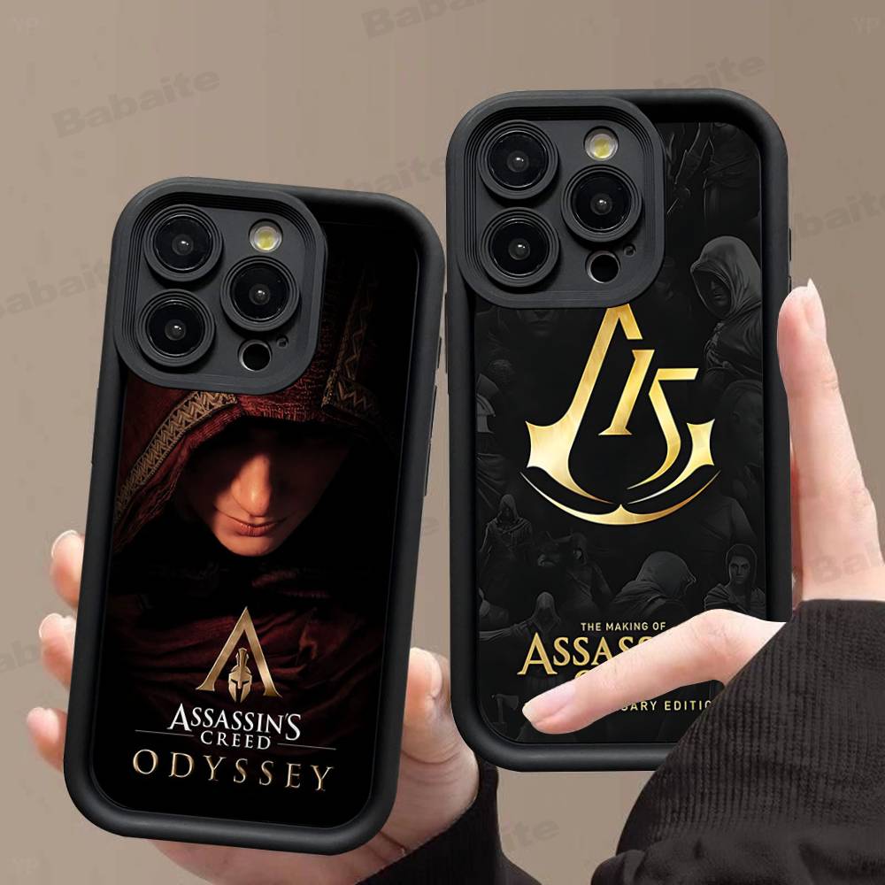 Чехол для телефона A-Assassins Creed S-Shadows для IPhone 17 16 15 14 13 12 11 Air Plus Pro Max Мягкая задняя крышка