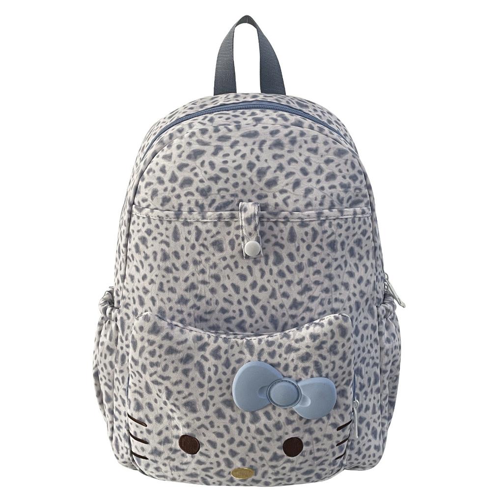 Schoolbag Japanese cartoon KT cat leopard print backpack new children's backpack cute high value primary school bag