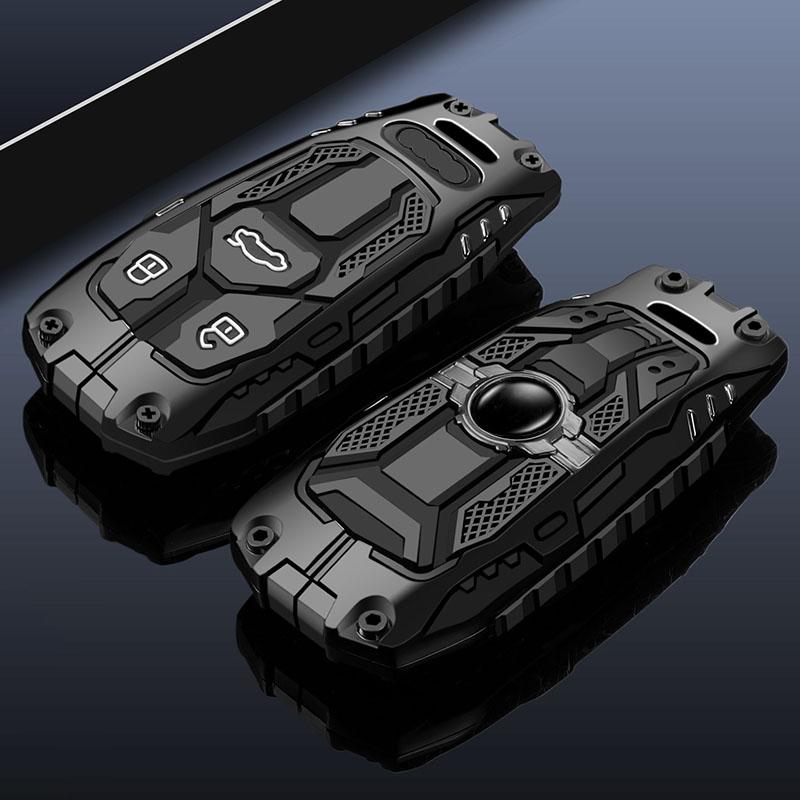 Zinc Alloy Car Flip Key Case Cover for A1 A3 A4 8P 8L 8V A5 B6 B7 A6 A7 C5 C6 Q3 Q5 Q7 4F S3 S4 S6 RS3 TT Shell Fob