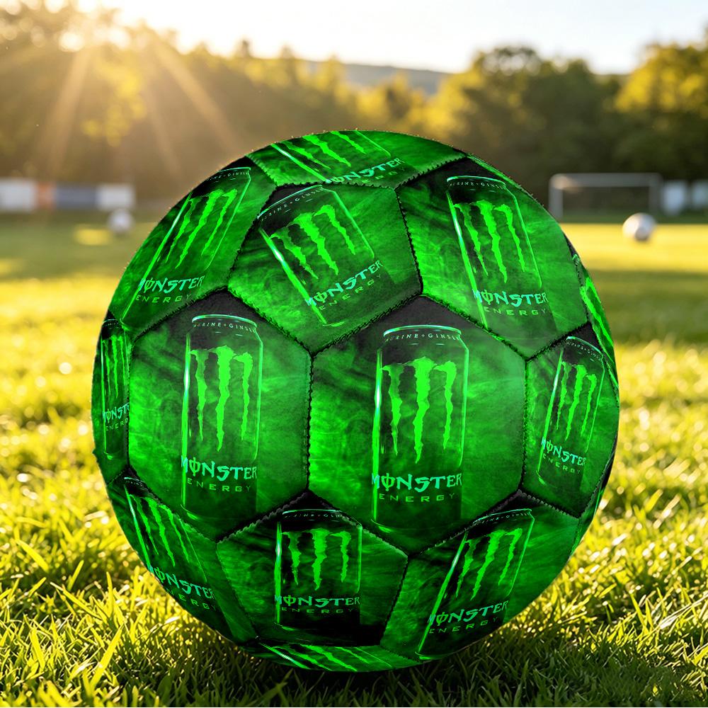 Monster Energy Print Size 5 Soccer Ball Durable Shock?Absorbing Sports Ball For Training Match Outdoor Playing