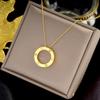High Version Light Luxury Titanium Steel Circular Zircon Necklace, the Best Gift for Girls