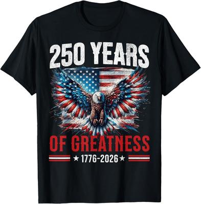 Патриотическая футболка унисекс к 250-летию флага США 4 июля 1776 2026