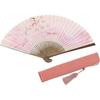 Kyo-sensu (Kyoto Folding Fan), Cherry Blossom Pattern, Pink