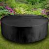 130x71cm Waterproof Outdoor Furniture Cover, 210D Oxford Fabric Protective Tarpaulin for Garden Tables Chairs, Black Tablecloth