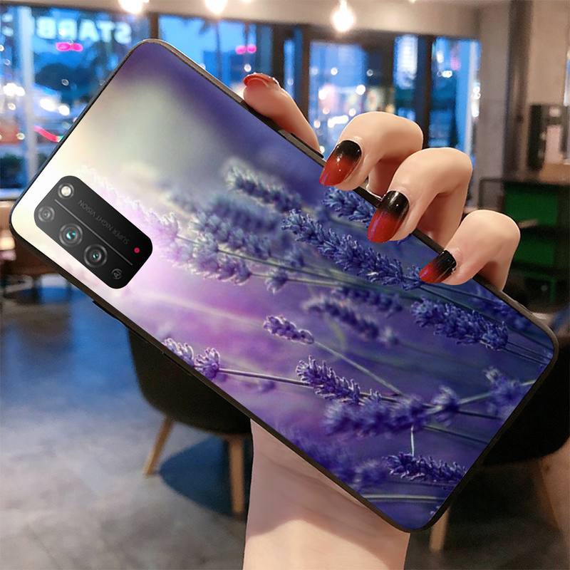 Простой чехол для телефона с лавандовыми фиолетовыми цветами для Huawei Honor 30 20 10 9 8 8x 8c v30 Lite view 7A pro