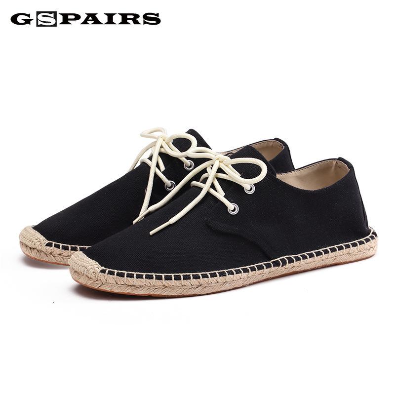 2024 Мужская повседневная парусиновая конопляная стелька Fisherman Light Shoes Ethnology Style Men Espadrille Flats Shoes Летняя повседневная обувь Обувь для вождения