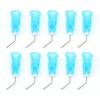 100pcs Disposable Dental Pre Bent Irrigation Needle Tips Dispensing Needle Tip Replacement Accessory Blue
