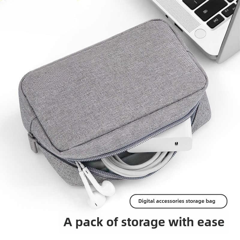 Сумка-органайзер для USB-кабелей, Дорожная косметичка для хранения наушников и гаджетов, Чехол для цифровых аксессуаров и косметики, Портативный