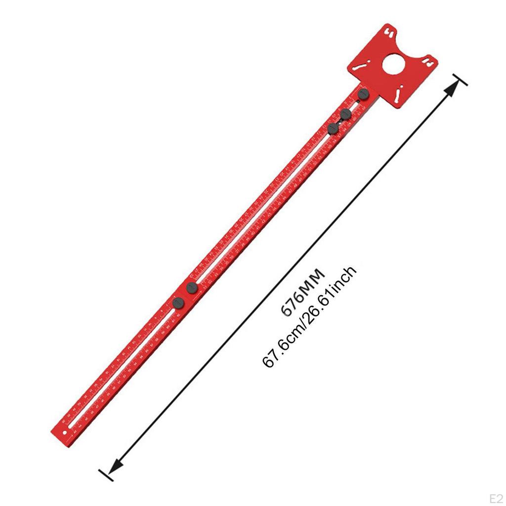 67.6cm Length Aluminum Alloy Trimmer Machine Router Circle Cutting Jig Set for Flip Board