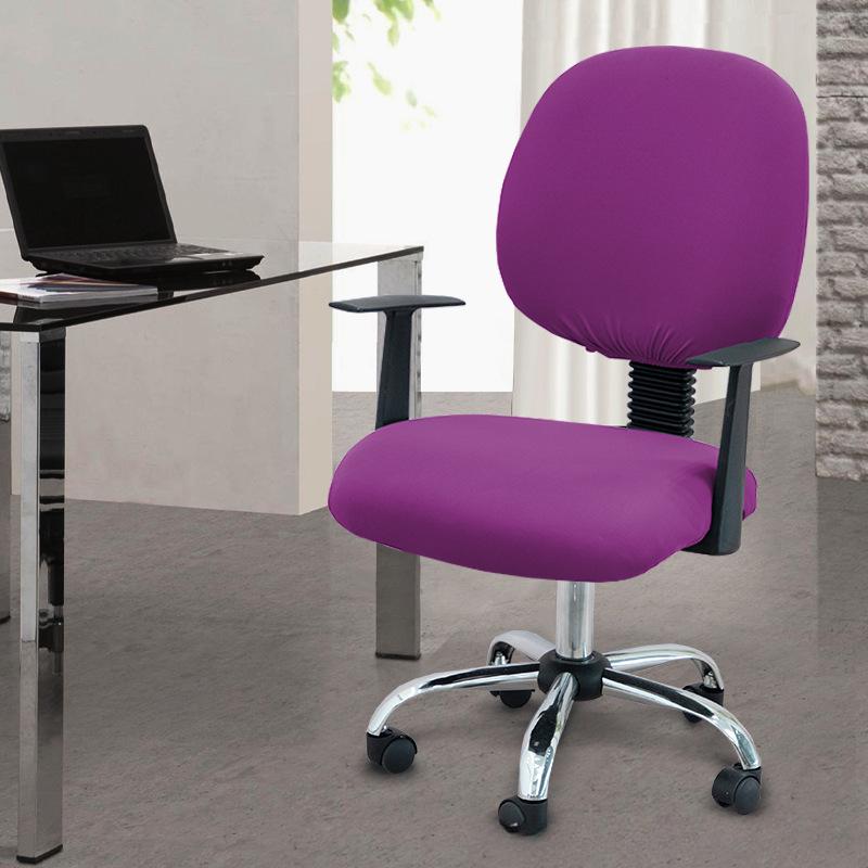 Two Piece Stretchable Computer Chair Cover Washable Executive Office Chair Protector Slipcover