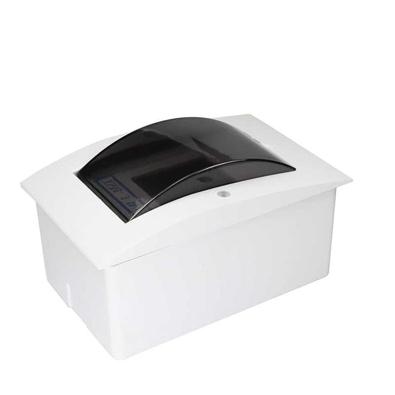 Fielect Circuit Breaker Box 5 Ways Distribution Protection Box ABS Plastic Transparent Cover Waterproof Distribution Box IP65, for Indoor Wall