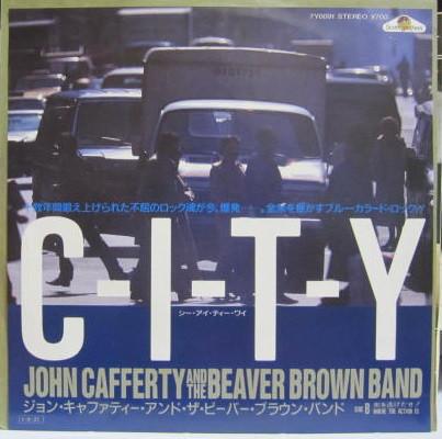 7inch Record JOHN CAFFERTY & THE BEAVER BROWN BA - C-I-T-Y / Where The Action Is 7Y0091 Scotti Bros. Re 1985 Japan Rock Used