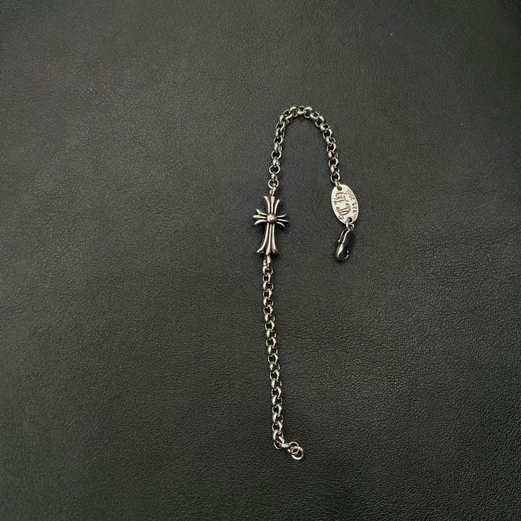 Браслет CH Retro Crono с бриллиантом, золотом, тайским серебром и дизайном в виде цветочного креста