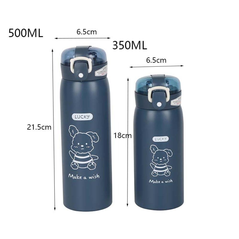 350ml/500ml Thermal Water Bottle Stainless Steel Insulated Cup Cartoon Thermal Flask  Kids