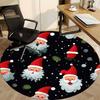 1pc Christmas Santa Claus Chair Carpet for Office Non-Slip,  Machine Washable Rug for Office, Room - Polyester, Machine Made yy251029237